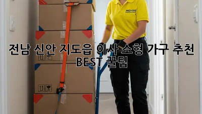 전남 신안 지도읍 이사🏠 소형 가구 추천 BEST 꿀팁! ✨